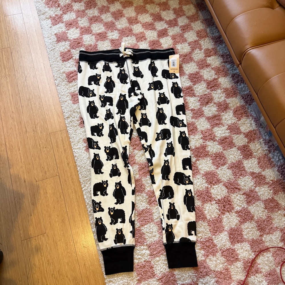 Lazy One Black and White Pajama Pants